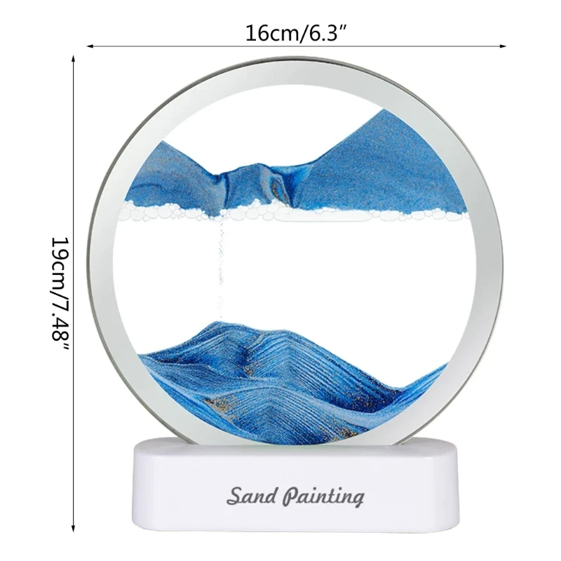 Lampa decorativa stil clepsidra, nisipuri miscatoare, Moving Sand Art [4]