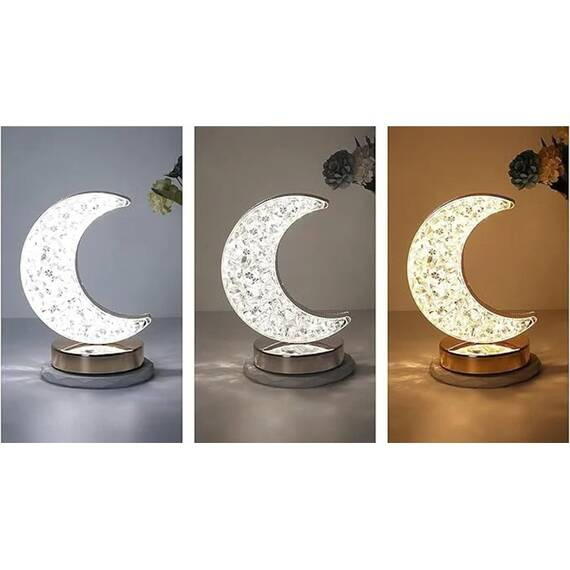 Lampa LED decorativa model Crystal Semiluna, alimentare USB [5]
