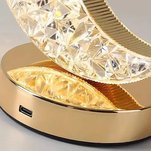 Lampa LED decorativa model Crystal Semiluna, alimentare USB [4]
