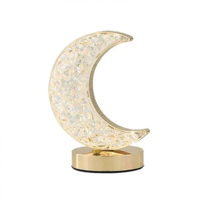 Lampa LED decorativa model Crystal Semiluna, alimentare USB [6]