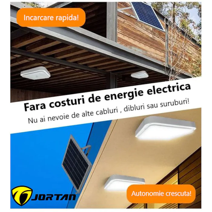 Lampa LED Tip Aplica Solara Jortan, Lumina Alb Rece/Cald/Neutru [3]