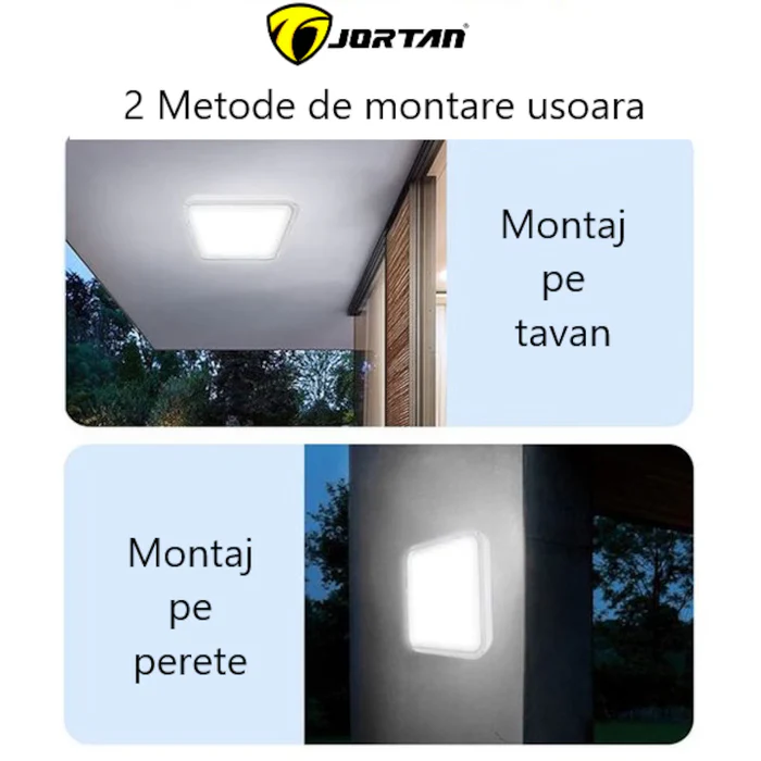 Lampa LED Tip Aplica Solara Jortan, Lumina Alb Rece/Cald/Neutru [4]