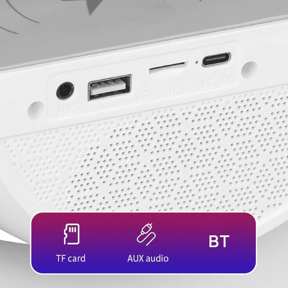 Boxa Portabila Bluetooth cu Lampa RGB si Incarcator Fast Charge 15W Wireless, 3 in 1, VARIANTA MARE [7]