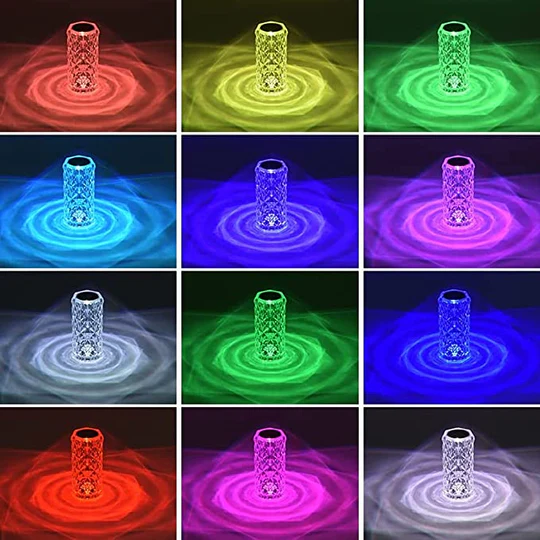 Lampa RGB Decorativa de masa cu Led, Crystal Touch [6]