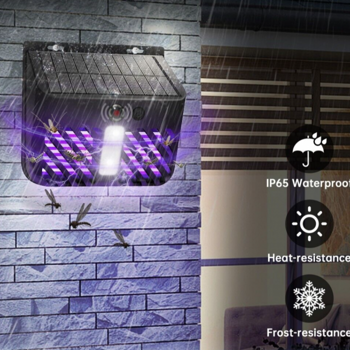 Lampa Solara 2 in 1 cu Lampa UV Impotriva Tantarilor si Insectelor, Senzor de Miscare [3]