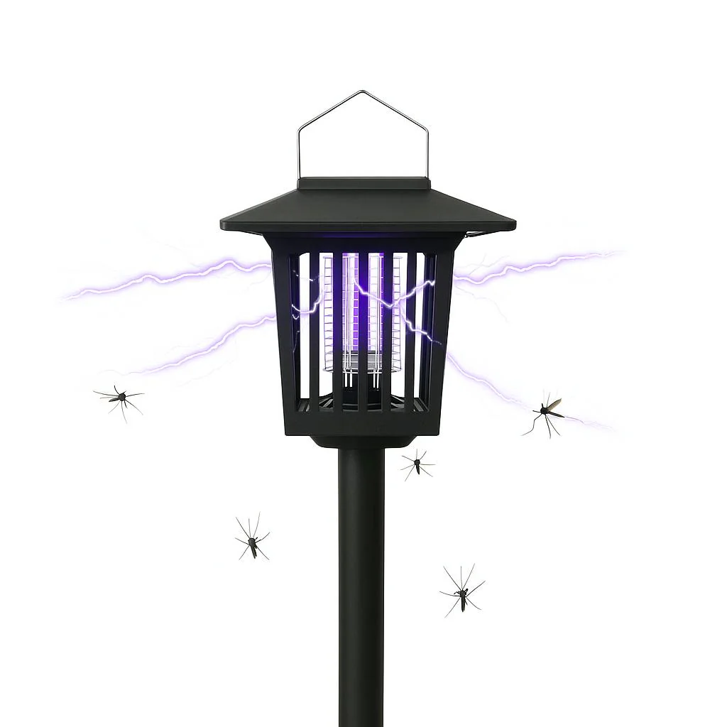 Lampa Solara Anti-Insecte 2 in 1 cu LED UV si Lumina Decorativa, 3 Tipuri de Montaj, IP44, Autonomie 8 ore [5]