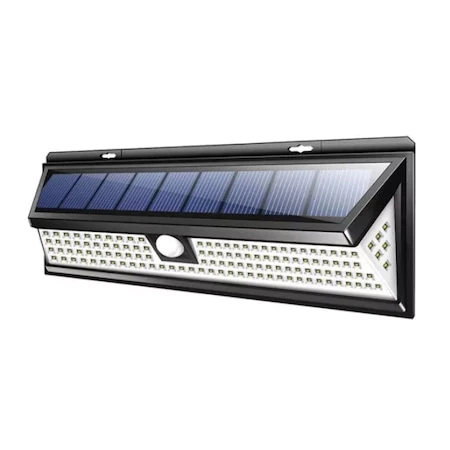 Lampa solara cu 120 LED-uri, senzor de miscare PIR, telecomanda, 4400 mAh, waterproof IP65 [11]