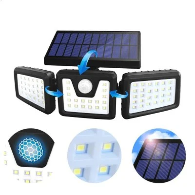 Lampa Solara de Exterior cu 3 capete, 74 LED-uri, Incarcare Solara Rapida, Autonomie 8-10 ore [3]