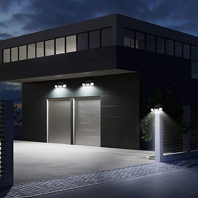 Lampa Solara de Exterior cu 3 capete, 74 LED-uri, Incarcare Solara Rapida, Autonomie 8-10 ore [8]