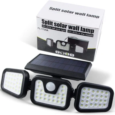Lampa Solara de Exterior cu 3 capete, 74 LED-uri, Incarcare Solara Rapida, Autonomie 8-10 ore [1]