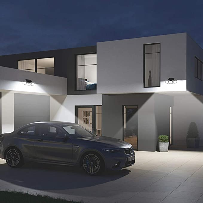 Lampa Solara de Exterior cu 3 capete, 74 LED-uri, Incarcare Solara Rapida, Autonomie 8-10 ore [11]