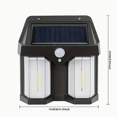 Lampa solara de perete dubla cu Senzor de miscare si 3 moduri iluminare [7]