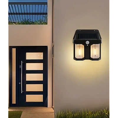 Lampa solara de perete dubla cu Senzor de miscare si 3 moduri iluminare [4]