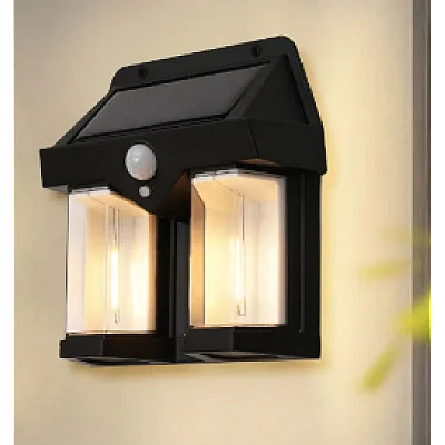 Lampa solara de perete dubla cu Senzor de miscare si 3 moduri iluminare [5]
