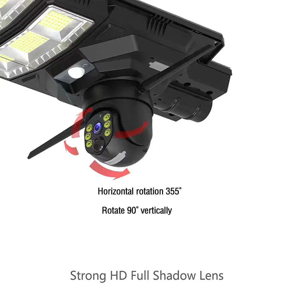 Lampa Solara 2 in 1 cu Camera 4G de Supraveghere Incorporata, Conexiune Cartela Sim, Senzor de Miscare, Infrarosu, Microfon si Difuzor, Rotativa [3]