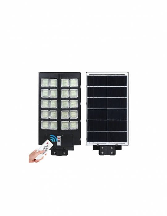 Lampa Solara Stradala 600W/800W/1000W cu Telecomanda, Senzor de miscare si Suport Metalic INCLUS [3]