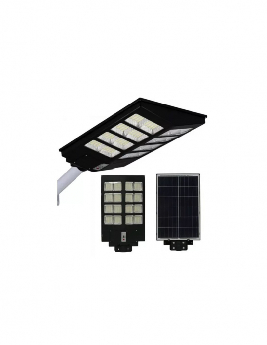 Lampa Solara Stradala 600W/800W/1000W cu Telecomanda, Senzor de miscare si Suport Metalic INCLUS [5]