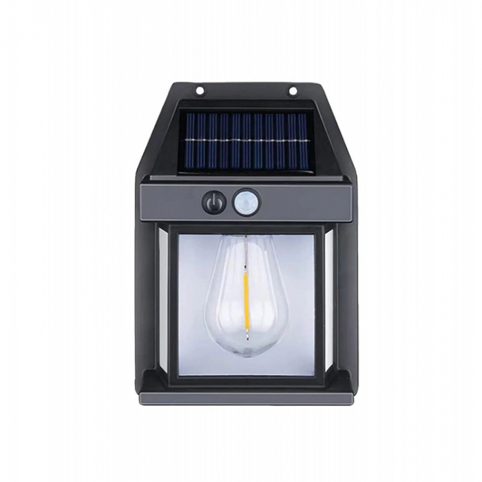 Lampa solara Vintage, bec de perete LED cu senzor de miscare [1]