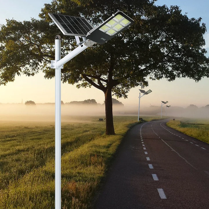 Lampa Stradala cu Incarcare Solara Jortan 300W/400W, Panou Solar Separat, Telecomanda, Suport Metalic [5]