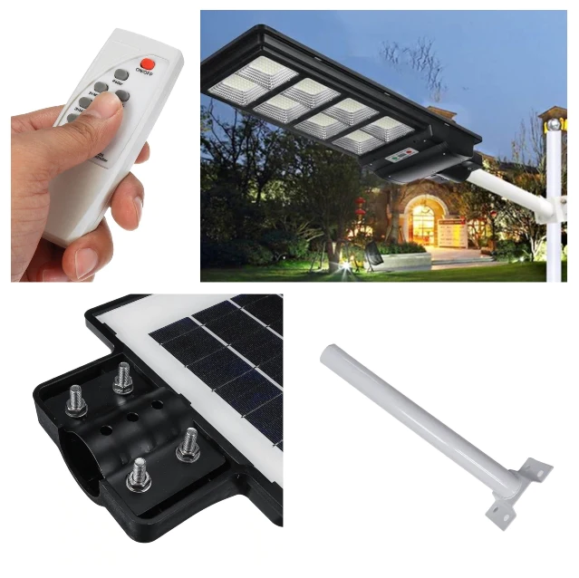 Lampa Stradala proiector Solar 200W cu Telecomanda si suport metalic [4]