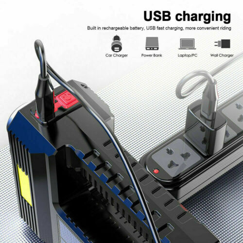 Lanterna cu 8 LED-uri si LED COB incarcare solara si USB [3]
