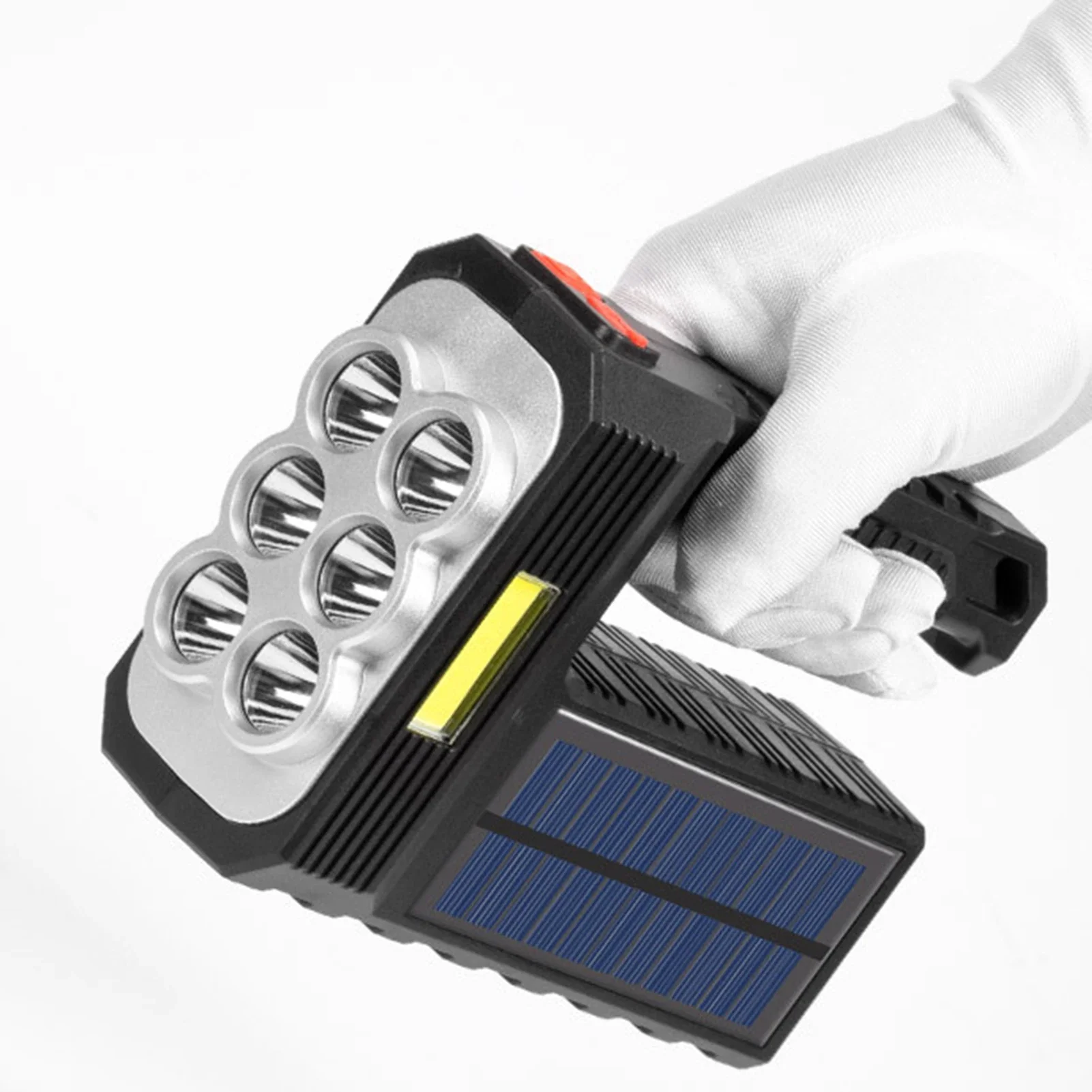 Lanterna cu 8 LED-uri si LED COB incarcare solara si USB [8]