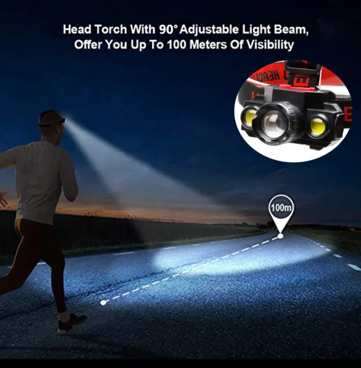Lanterna frontala de cap cu 3 LED-uri KX-1805, 180 lumeni [3]