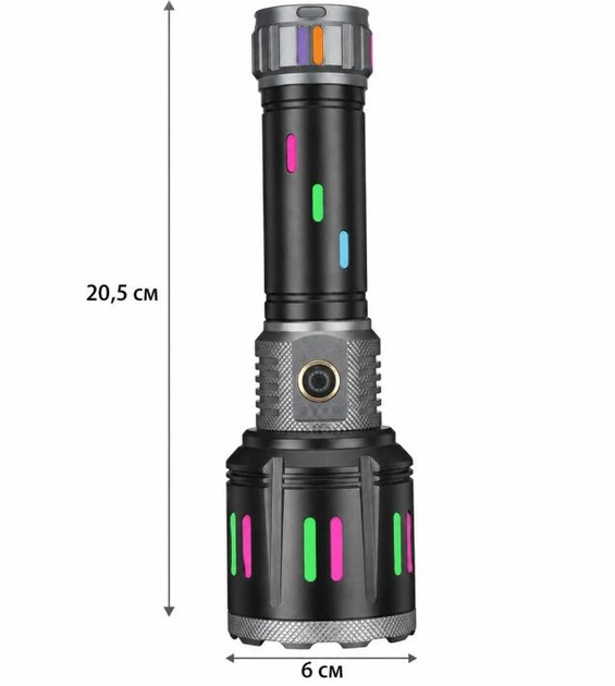 Lanterna Portabila cu Zoom, Baterie Externa, Acumulator 10.000 mAh, Incarcare Type-C, 20.5 x 6 cm, CB-G683 [7]