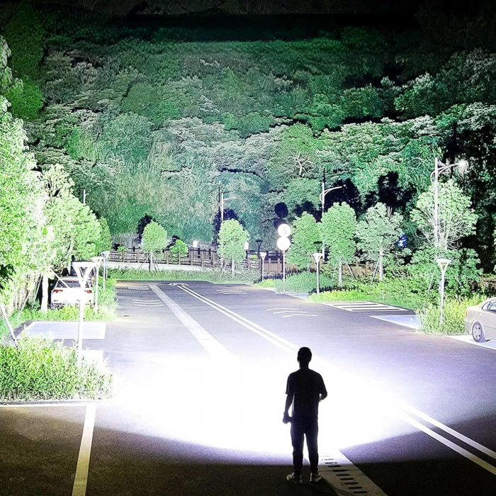 Lanterna Profesionala cu LED, 1000m distanta, Afisaj baterie, Filtre colorate, Led Lateral, Baterie externa, A280 [5]