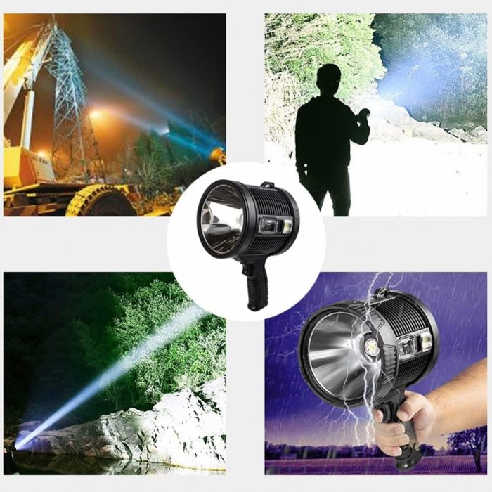 Lanterna solara Led, portabila, 6 moduri de lumina, 3 filtre de culoare [4]