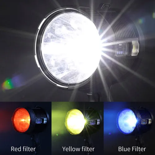 Lanterna solara Led, portabila, 6 moduri de lumina, 3 filtre de culoare [6]