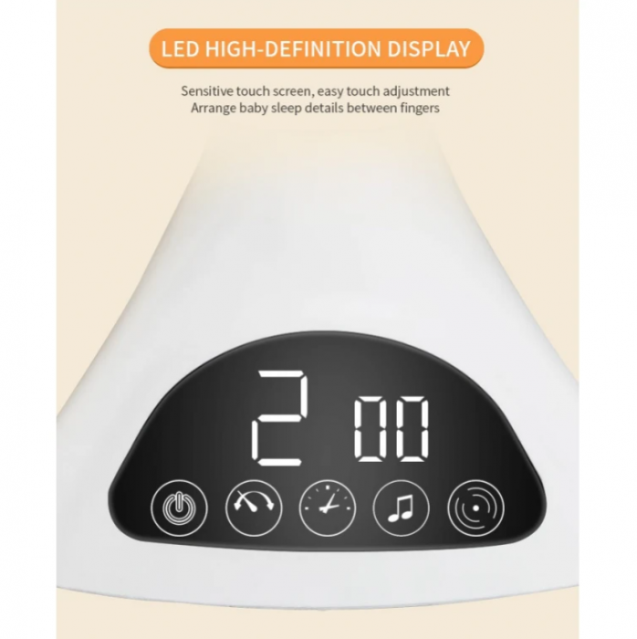 Leagan Balansoar Electric pentru bebe/copii, 5 moduri de unghi de balansare, 2 jucarii cu velcro, suport maxim 9 kg, Control Telecomanda si Telefon [6]