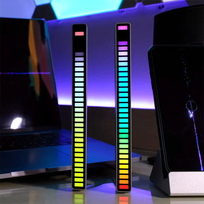 Lumina de ritm RGB, LED Bar RGB cu lumini ambientale si activare sonora, pentru birou [2]