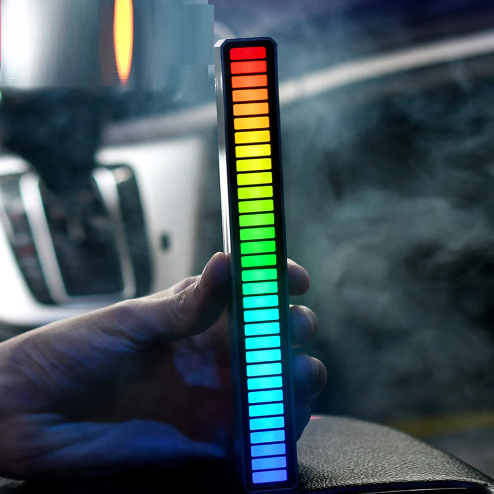 Lumina de ritm RGB, LED Bar RGB cu lumini ambientale si activare sonora, pentru birou [6]