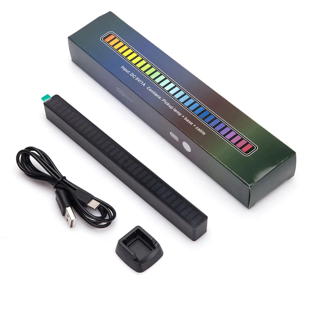 Lumina de ritm RGB, LED Bar RGB cu lumini ambientale si activare sonora, pentru birou [9]