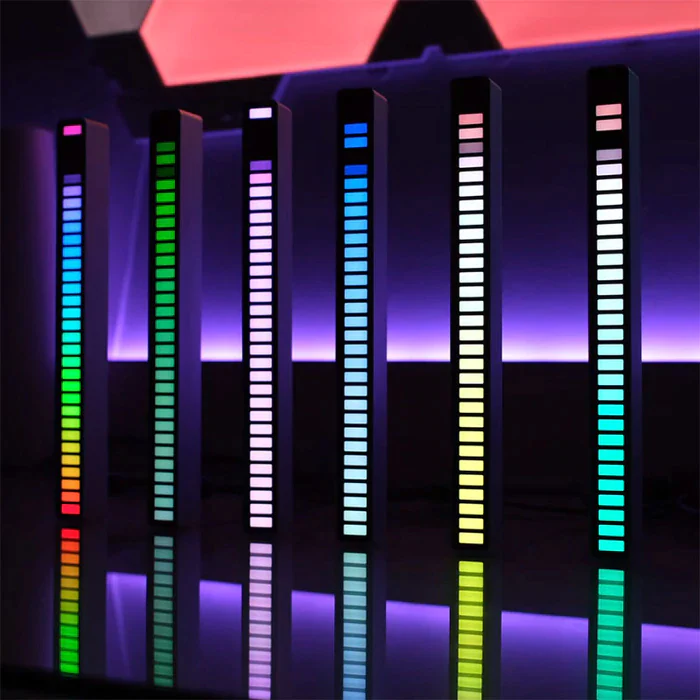 Lumina de ritm RGB, LED Bar RGB cu lumini ambientale si activare sonora, pentru birou [3]