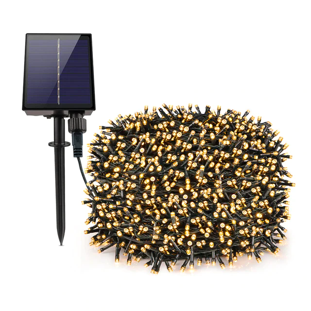Lumini Led pentru Craciun cu Incarcare Solara pentru Exterior, Multicolor, Alb rece, Alb cald, Albastru [10]