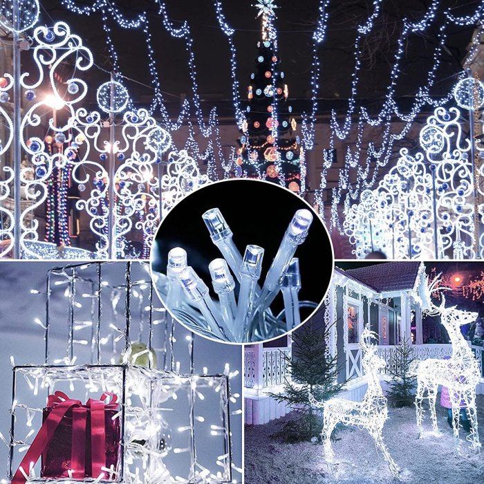 Lumini Led pentru Craciun cu Incarcare Solara pentru Exterior, Multicolor, Alb rece, Alb cald, Albastru [2]