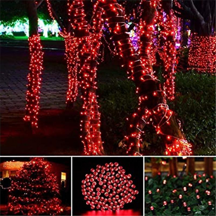 Lumini Led pentru Craciun cu Incarcare Solara pentru Exterior, Multicolor, Alb rece, Alb cald, Albastru [16]