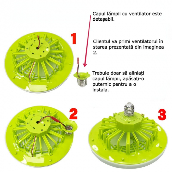 Lustra si ventilator pentru tavan 2 in 1, 30W [5]