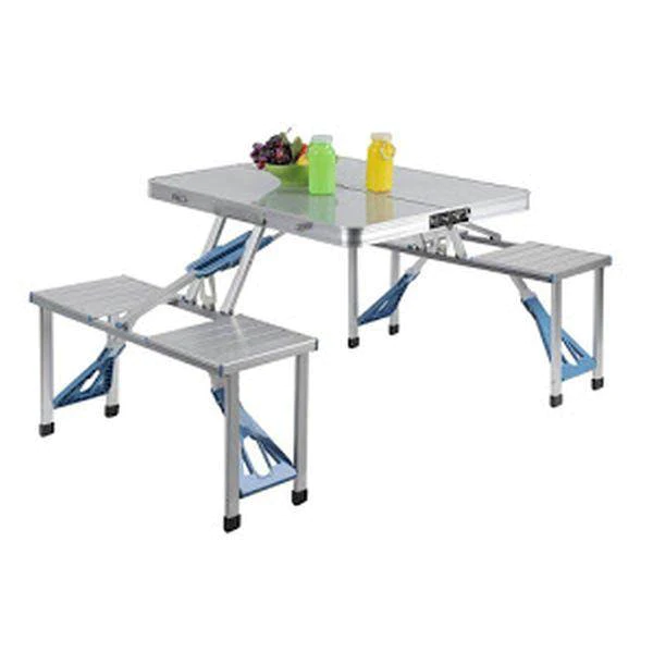 Masa pliabila cu 2 banci picnic tip geamantan din aluminiu [7]