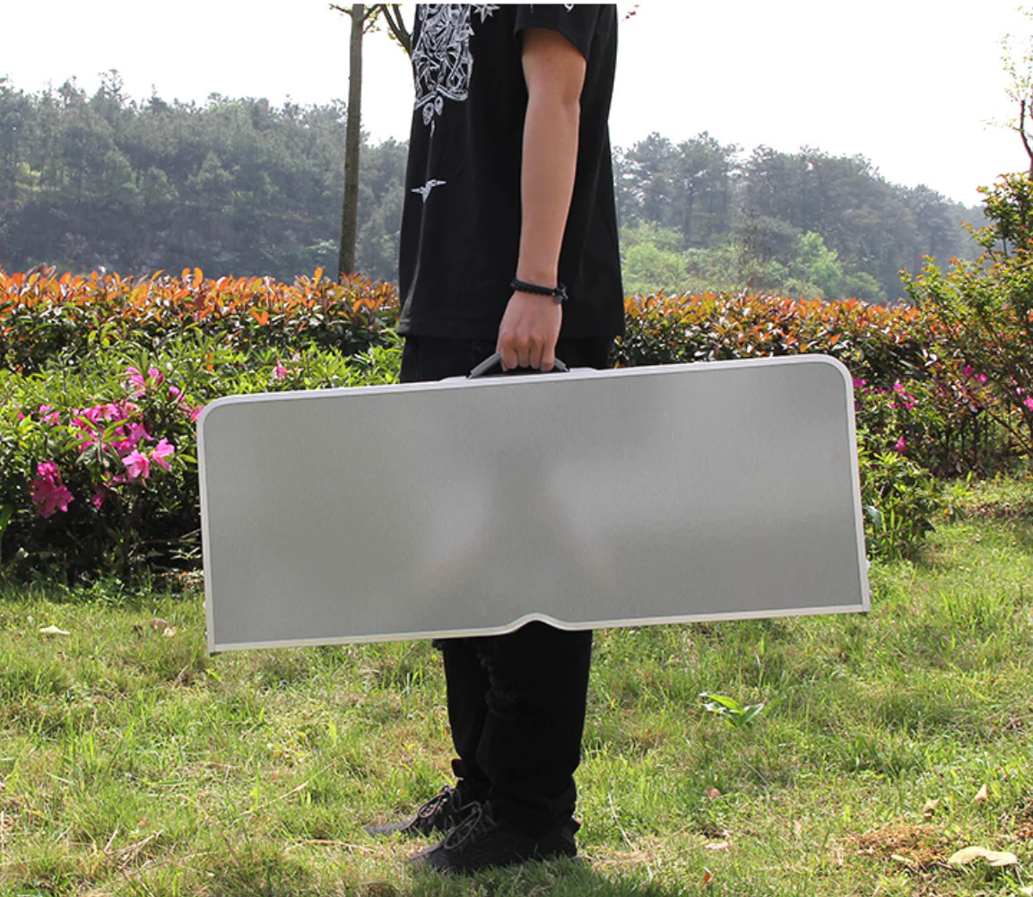 Masa pliabila cu 2 banci picnic tip geamantan din aluminiu [8]