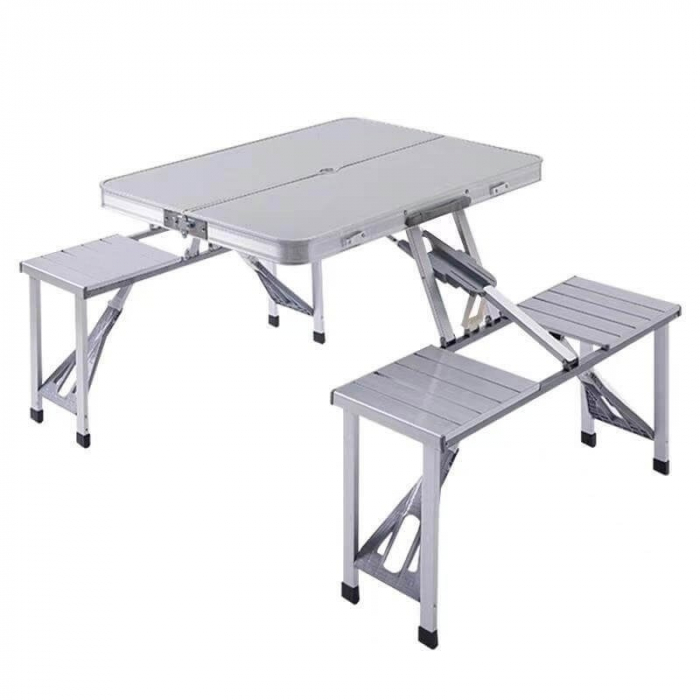 Masa pliabila cu 2 banci picnic tip geamantan din aluminiu [2]