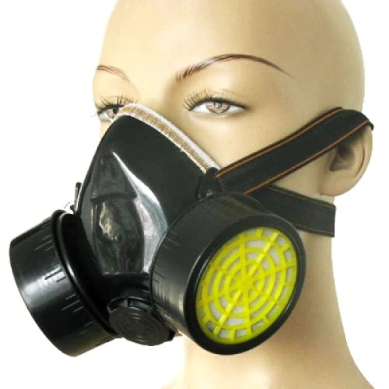 Masca de protectie, anti praf si vapori, anti-poluare, cu 2 filtre de carbon activ si ochelari [5]