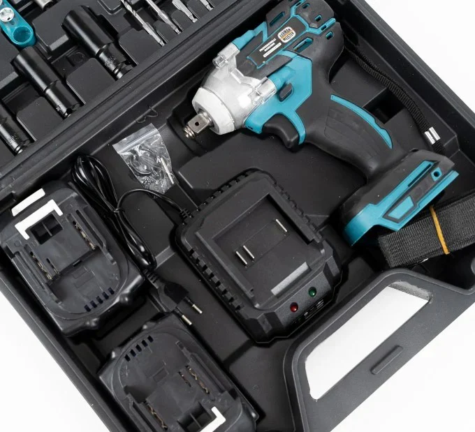 Masina de Insurubat cu Impact, 2 Acumulatori 48V, 550Nm, 43 de Accesorii, Cheie cu impact [6]