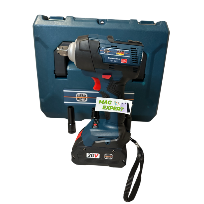 Masina de Insurubat cu Impact German Meister, cu 2 Acumulatori 36V 8Ah, Motor Brushless [6]