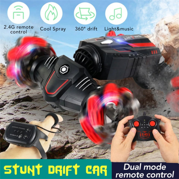 Masina de Jucarie cu Telecomanda si Bratara, Control prin Gesturi, rotire 360 grade, wifi 2.4GHz, Stunt Car [3]