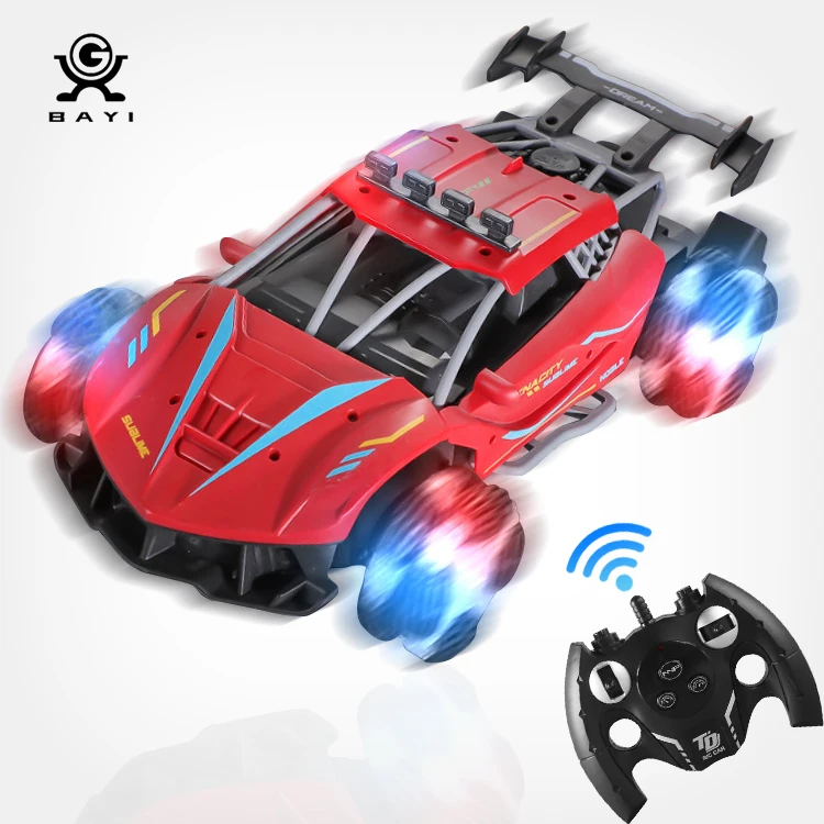 Masina de teren STUNT CAR cu telecomanda, 2.4g, Scara 1:12, Depasire obstacole, Scoate fum [2]