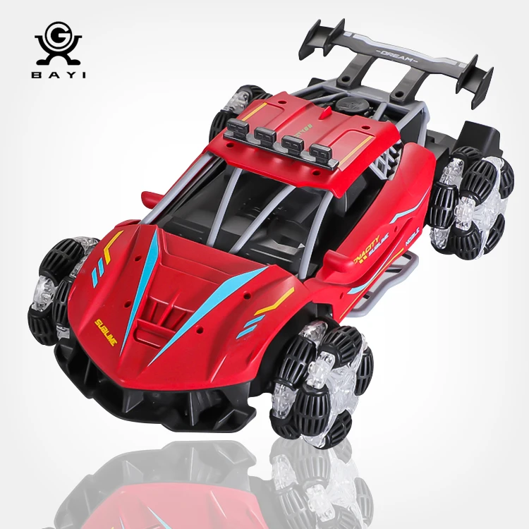 Masina de teren STUNT CAR cu telecomanda, 2.4g, Scara 1:12, Depasire obstacole, Scoate fum [4]