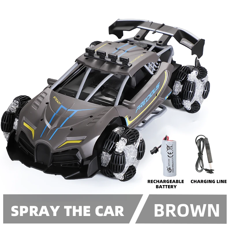 Masina de teren STUNT CAR cu telecomanda, 2.4g, Scara 1:12, Depasire obstacole, Scoate fum [6]